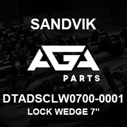 DTADSCLW0700-0001 Sandvik LOCK WEDGE 7" | AGA Parts