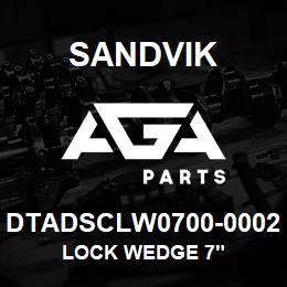 DTADSCLW0700-0002 Sandvik LOCK WEDGE 7" | AGA Parts