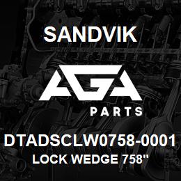 DTADSCLW0758-0001 Sandvik LOCK WEDGE 758" | AGA Parts