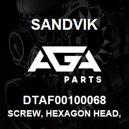 DTAF00100068 Sandvik SCREW, HEXAGON HEAD, FULL THREAD | AGA Parts