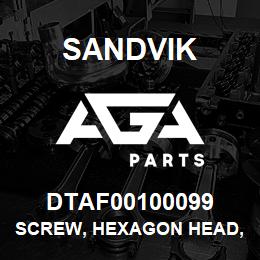 DTAF00100099 Sandvik SCREW, HEXAGON HEAD, PARTIAL THREA | AGA Parts