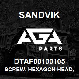 DTAF00100105 Sandvik SCREW, HEXAGON HEAD, PARTIAL THREA | AGA Parts