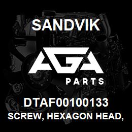 DTAF00100133 Sandvik SCREW, HEXAGON HEAD, FULL THREAD | AGA Parts