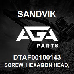 DTAF00100143 Sandvik SCREW, HEXAGON HEAD, FULL THREAD | AGA Parts