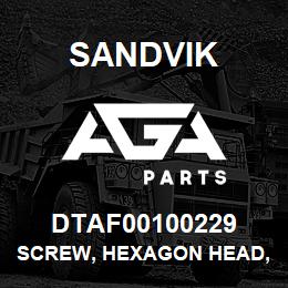 DTAF00100229 Sandvik SCREW, HEXAGON HEAD, PARTIAL THREA | AGA Parts