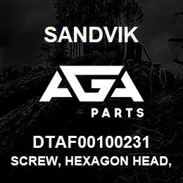 DTAF00100231 Sandvik SCREW, HEXAGON HEAD, PARTIAL THREA | AGA Parts