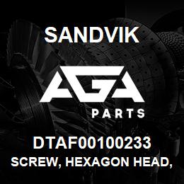 DTAF00100233 Sandvik SCREW, HEXAGON HEAD, PARTIAL THREA | AGA Parts