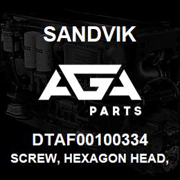 DTAF00100334 Sandvik SCREW, HEXAGON HEAD, FULL THREAD | AGA Parts