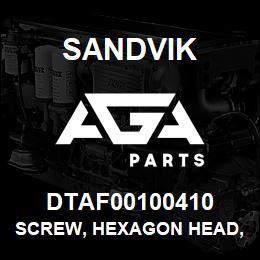 DTAF00100410 Sandvik SCREW, HEXAGON HEAD, FULL THREAD | AGA Parts