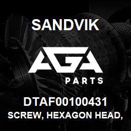 DTAF00100431 Sandvik SCREW, HEXAGON HEAD, PARTIAL THREA | AGA Parts