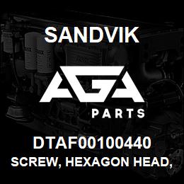 DTAF00100440 Sandvik SCREW, HEXAGON HEAD, PARTIAL THREA | AGA Parts