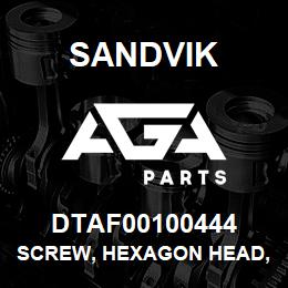 DTAF00100444 Sandvik SCREW, HEXAGON HEAD, PARTIAL THREA | AGA Parts