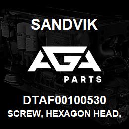 DTAF00100530 Sandvik SCREW, HEXAGON HEAD, FULL THREAD | AGA Parts