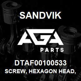 DTAF00100533 Sandvik SCREW, HEXAGON HEAD, FULL THREAD | AGA Parts