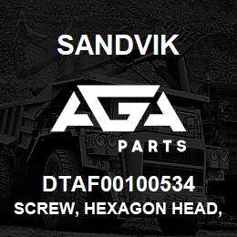 DTAF00100534 Sandvik SCREW, HEXAGON HEAD, FULL THREAD | AGA Parts