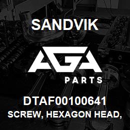 DTAF00100641 Sandvik SCREW, HEXAGON HEAD, PARTIAL THREA | AGA Parts