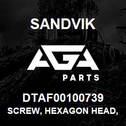 DTAF00100739 Sandvik SCREW, HEXAGON HEAD, FULL THREAD | AGA Parts