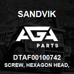 DTAF00100742 Sandvik SCREW, HEXAGON HEAD, FULL THREAD | AGA Parts