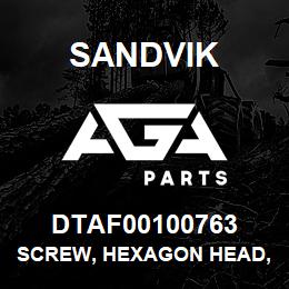 DTAF00100763 Sandvik SCREW, HEXAGON HEAD, FULL THREAD | AGA Parts