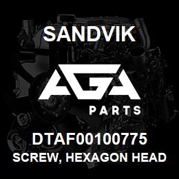 DTAF00100775 Sandvik SCREW, HEXAGON HEAD | AGA Parts