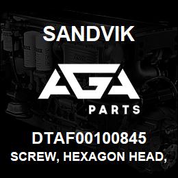 DTAF00100845 Sandvik SCREW, HEXAGON HEAD, PARTIAL THREA | AGA Parts