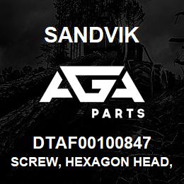 DTAF00100847 Sandvik SCREW, HEXAGON HEAD, PARTIAL THREA | AGA Parts