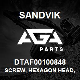 DTAF00100848 Sandvik SCREW, HEXAGON HEAD, PARTIAL THREA | AGA Parts