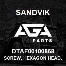 DTAF00100868 Sandvik SCREW, HEXAGON HEAD, PARTIAL THREA | AGA Parts