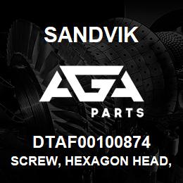 DTAF00100874 Sandvik SCREW, HEXAGON HEAD, PARTIAL THREA | AGA Parts