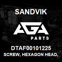 DTAF00101225 Sandvik SCREW, HEXAGON HEAD, PARTIAL THREA | AGA Parts