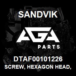 DTAF00101226 Sandvik SCREW, HEXAGON HEAD, PARTIAL THREA | AGA Parts