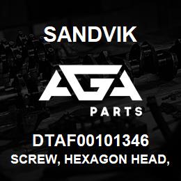 DTAF00101346 Sandvik SCREW, HEXAGON HEAD, FULL THREAD | AGA Parts