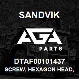 DTAF00101437 Sandvik SCREW, HEXAGON HEAD, PARTIAL THREA | AGA Parts