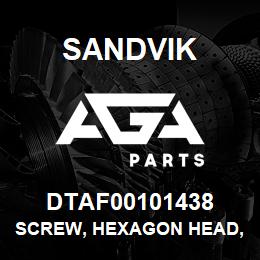 DTAF00101438 Sandvik SCREW, HEXAGON HEAD, PARTIAL THREA | AGA Parts