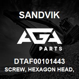 DTAF00101443 Sandvik SCREW, HEXAGON HEAD, PARTIAL THREA | AGA Parts