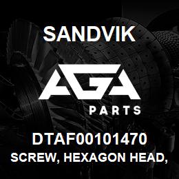 DTAF00101470 Sandvik SCREW, HEXAGON HEAD, PARTIAL THREA | AGA Parts