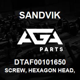 DTAF00101650 Sandvik SCREW, HEXAGON HEAD, PARTIAL THREA | AGA Parts