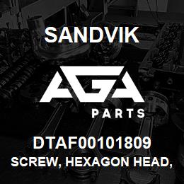 DTAF00101809 Sandvik SCREW, HEXAGON HEAD, PARTIAL THREA | AGA Parts