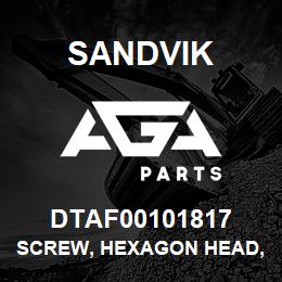 DTAF00101817 Sandvik SCREW, HEXAGON HEAD, PARTIAL THREA | AGA Parts