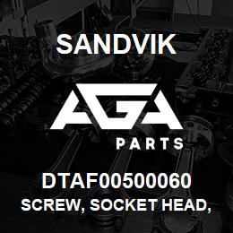 DTAF00500060 Sandvik SCREW, SOCKET HEAD, HEXAGON | AGA Parts