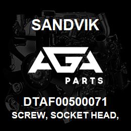 DTAF00500071 Sandvik SCREW, SOCKET HEAD, HEXAGON | AGA Parts