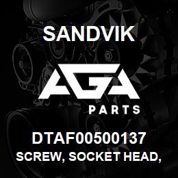 DTAF00500137 Sandvik SCREW, SOCKET HEAD, HEXAGON | AGA Parts