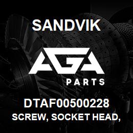 DTAF00500228 Sandvik SCREW, SOCKET HEAD, HEXAGON | AGA Parts