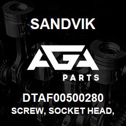 DTAF00500280 Sandvik SCREW, SOCKET HEAD, HEXAGON | AGA Parts