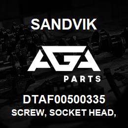 DTAF00500335 Sandvik SCREW, SOCKET HEAD, HEXAGON | AGA Parts