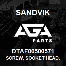 DTAF00500571 Sandvik SCREW, SOCKET HEAD, HEXAGON | AGA Parts