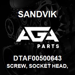 DTAF00500643 Sandvik SCREW, SOCKET HEAD, HEXAGON | AGA Parts