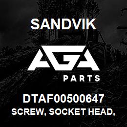 DTAF00500647 Sandvik SCREW, SOCKET HEAD, HEXAGON | AGA Parts