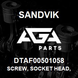 DTAF00501058 Sandvik SCREW, SOCKET HEAD, HEXAGON | AGA Parts