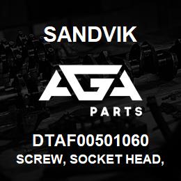 DTAF00501060 Sandvik SCREW, SOCKET HEAD, HEXAGON | AGA Parts